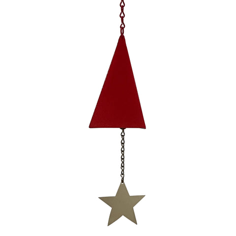 North Country Wind Bells® Little Red Bell w/ Star Gold Windcatcher