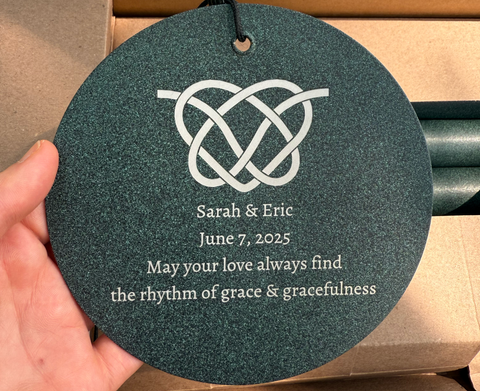 custom engraved wind sail from Wind River Chimes