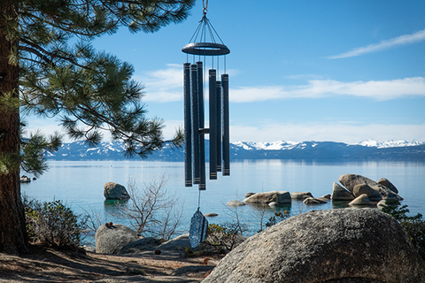 Woodstock Chimes Windgong Bells of Paradise antraciet XL 137cm Woodstock Chimes Windgong Bells of Paradise antraciet XL 137cm