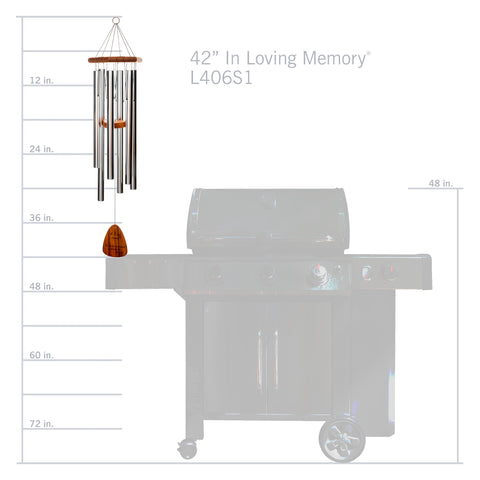 In Loving Memory® by Wind River Silver 42-inch Windchime