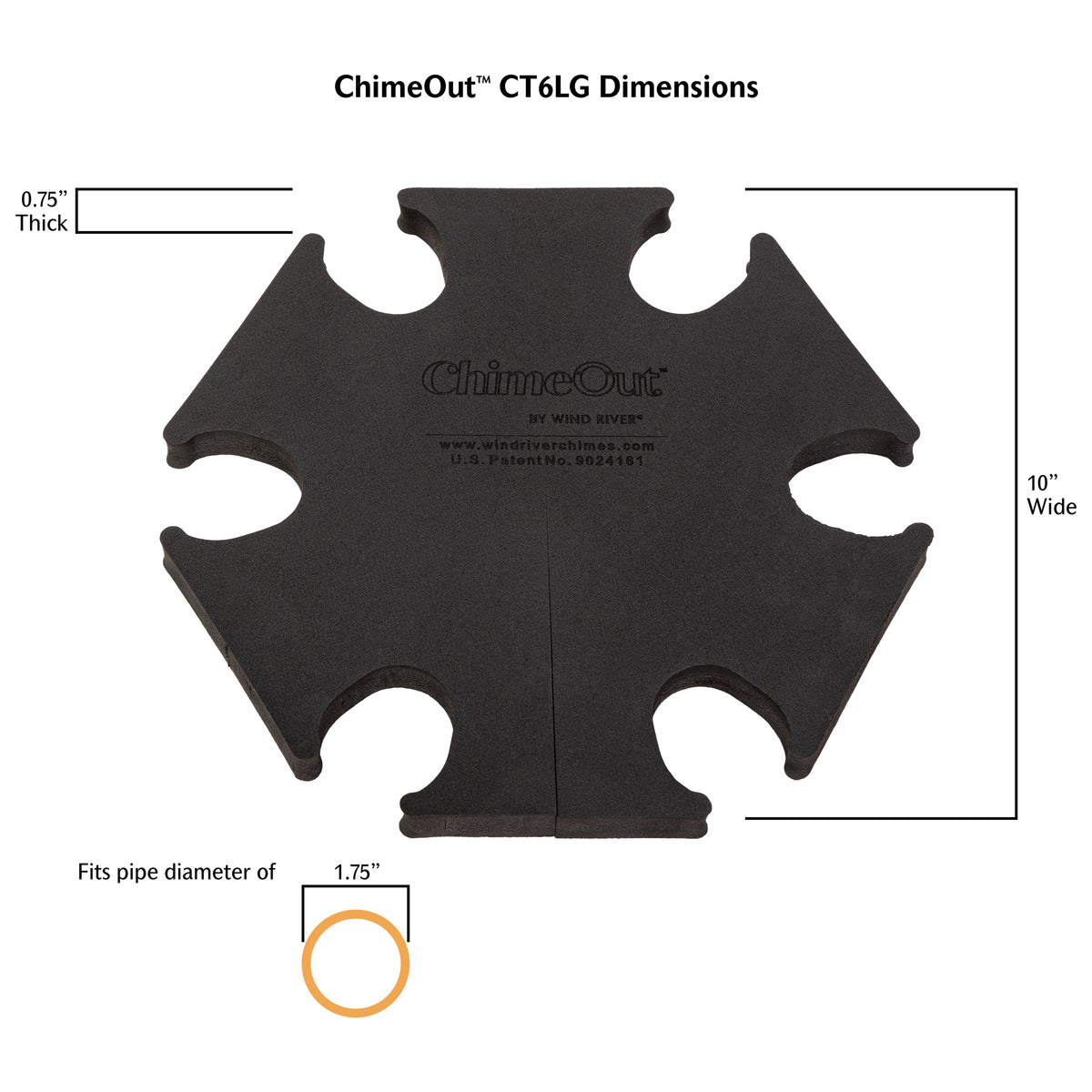 Large wind chime silencer compatibility and dimensions