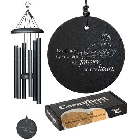 Forever in My Heart Angel Cat 27" wind chime