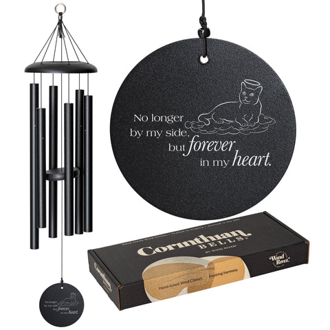 Forever in My Heart Angel Cat 36" wind chime