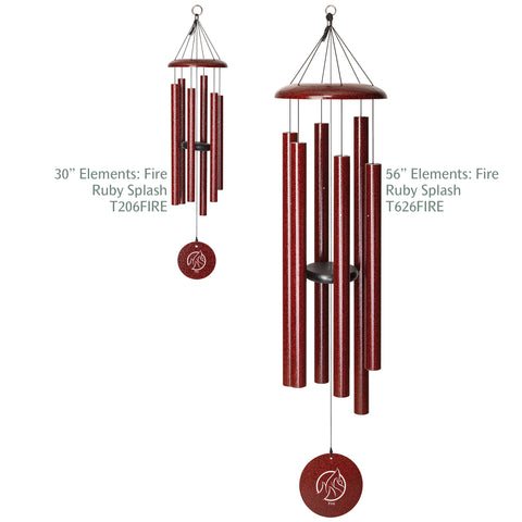 Fire Element Wind Chime Duet (set of 2 wind chimes)