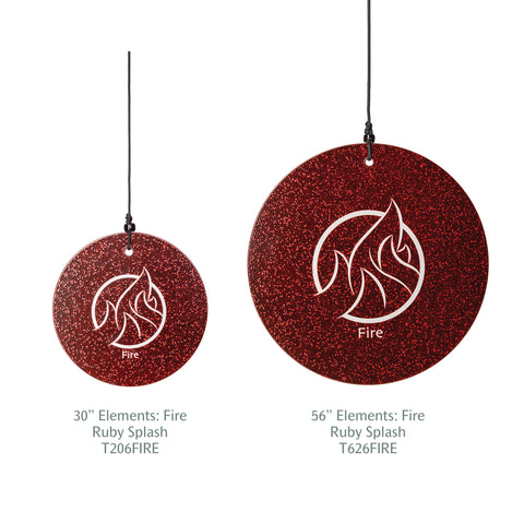 Fire Element Wind Chime Duet (set of 2 wind chimes)