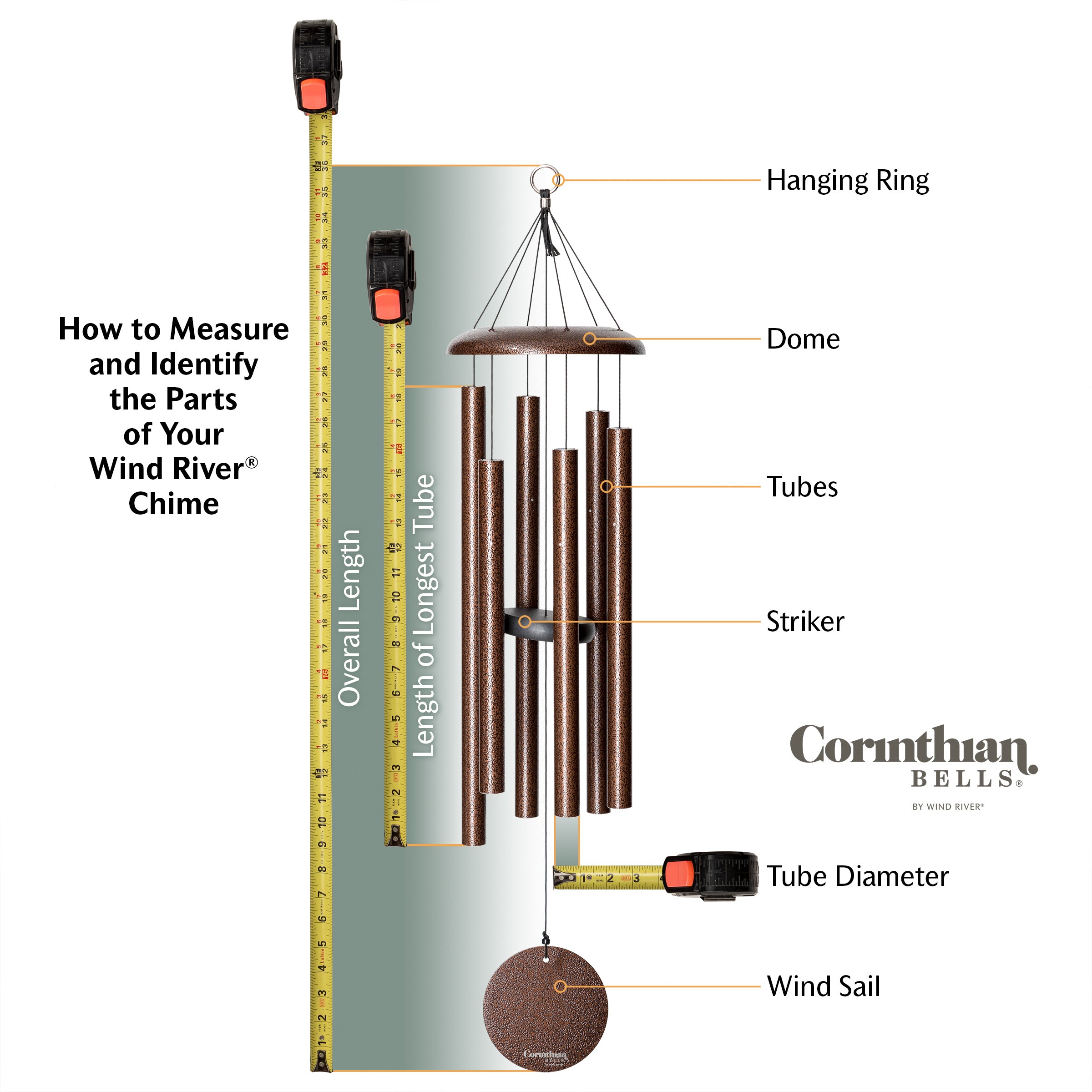Corinthian Bells® by Wind River 65-inch Windchime