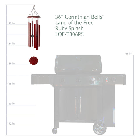 Land of the Free Corinthian Bells wind chime, 36 inch