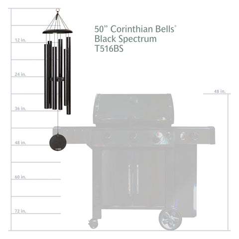 Corinthian Bells® 50-inch Wind Chime – Limited Edition Black Spectrum