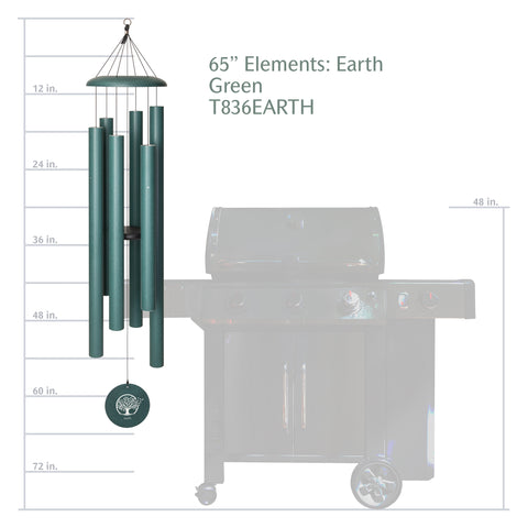 Corinthian Bells Earth Element Chime, 65" - Wind River