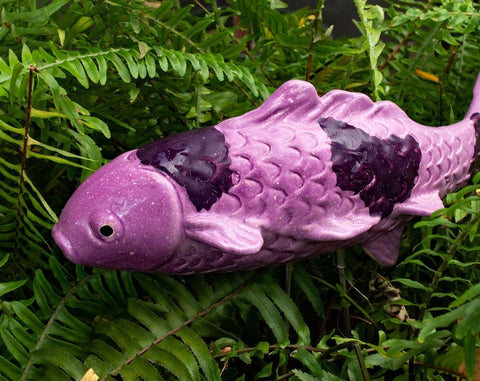 Whimsical Boy Fishing Metal Garden Stake - Koi Pond Yard Art