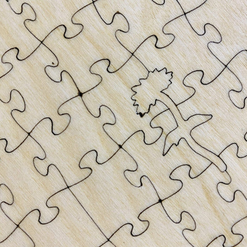 Zen Puzzles Wooden Jigsaw Puzzle - Wildflowers