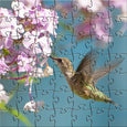 Zen Puzzles Wooden Jigsaw Puzzle - Ruby-Throated Hummingbird