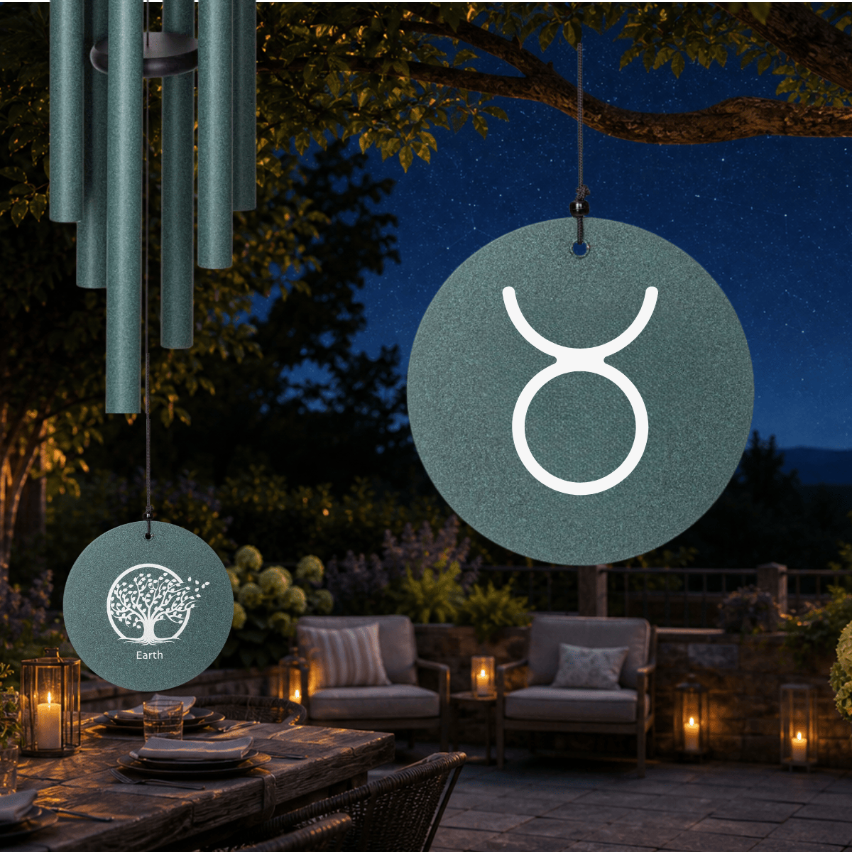 Zodiac Sign + Matching Elements Wind Chime