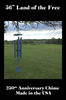 Land of the free chimes 56" in outdoor settings