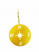 North Country Wind Bells® Compass Rose Windcatcher - Gold - Wind River