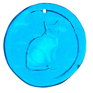 Blenko Glass Cat Suncatcher 3-inch - Wind River