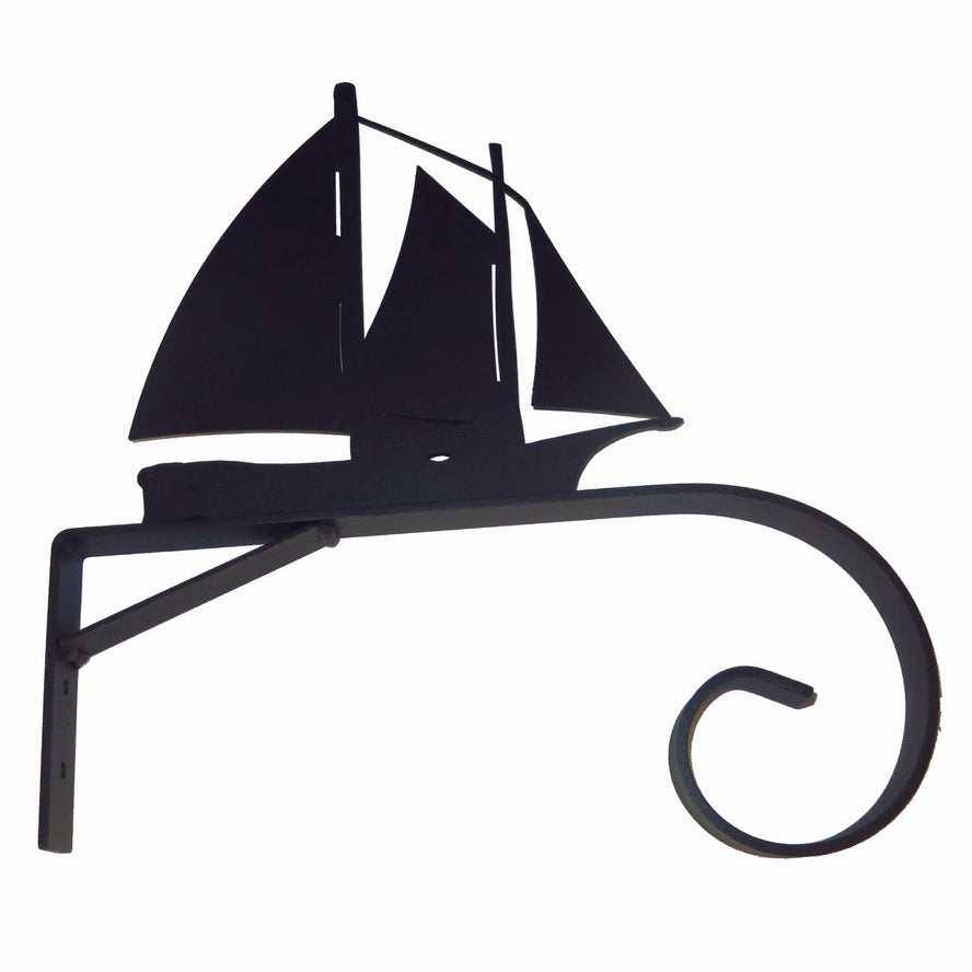 North Country Wind Bells® Sailboat Short Scroll Bracket Hanger - Wind River
