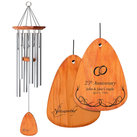 Noteworthy™ Windchime - Anniversary Rings and Ivy - Wind River