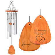 Noteworthy™ Windchime - Anniversary Double Hearts - Wind River