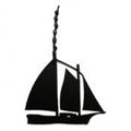 North Country Wind Bells® Sailboat Windcatcher - Black - Wind River
